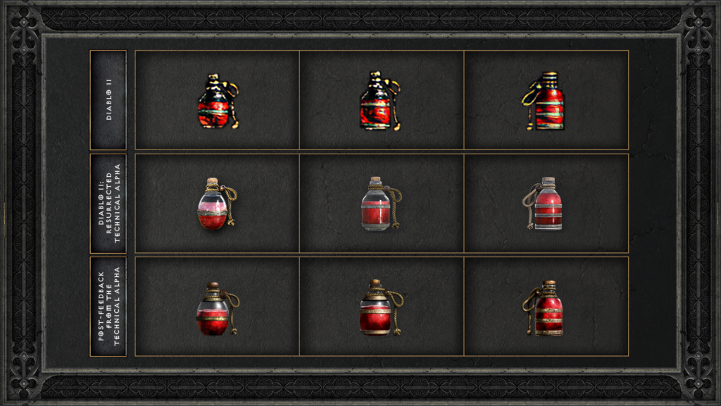 Diablo 2 Resurrected teknik alfa potion gem geliştirme